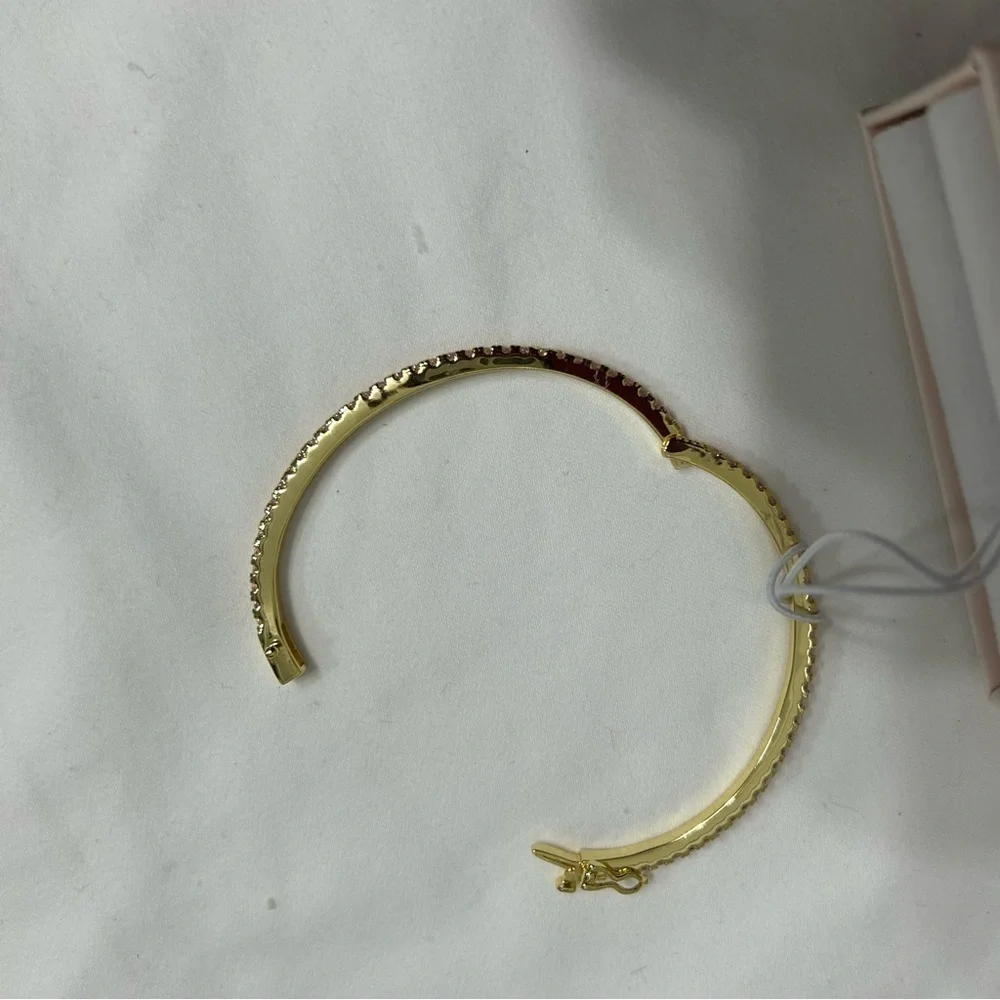 Junior Jewels Kids' 14k‎ Gold Plated Cubic Zirconia Bangle Bracelet